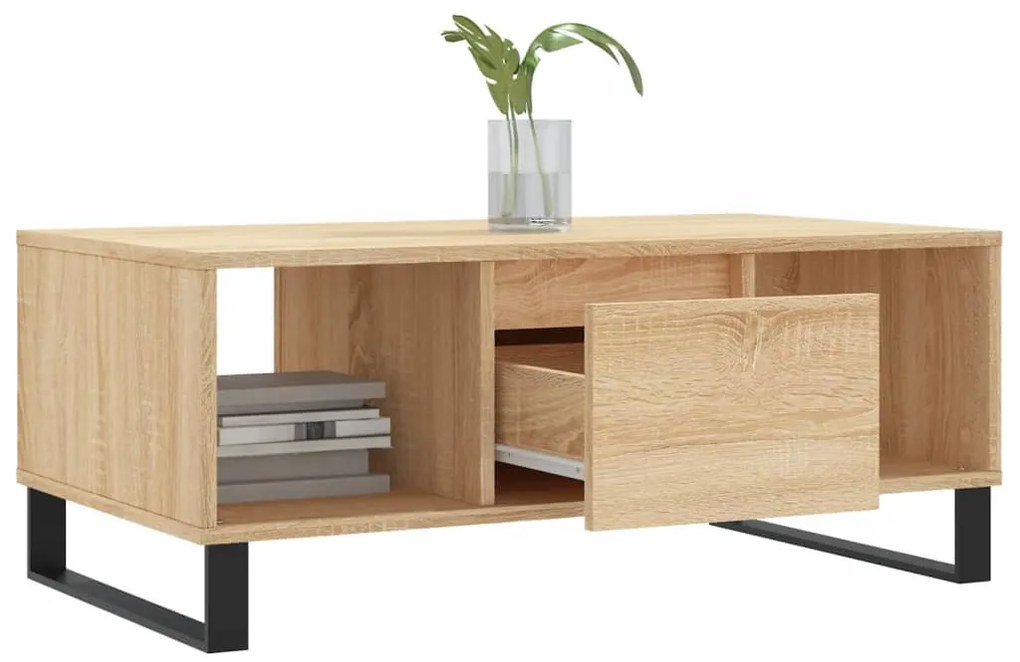 vidaXL Τραπεζάκι Σαλονιού Sonoma Δρυς 90x50x36,5 εκ. Επεξεργασμ. Ξύλο