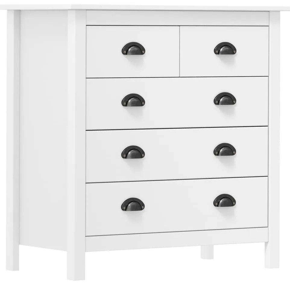 vidaXL Μπουφές Hill Λευκός 79x40x80 εκ. από Μασίφ Ξύλο Πεύκου