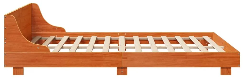 vidaXL Σκελετός Κρεβ. Χωρίς Στρώμα Καφέ Κεριού 120x200 εκ Μασίφ Πεύκο