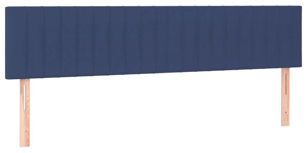 Κεφαλάρι Κρεβατιού LED Μπλε 200x5x78/88 εκ. Υφασμάτινο 3121878