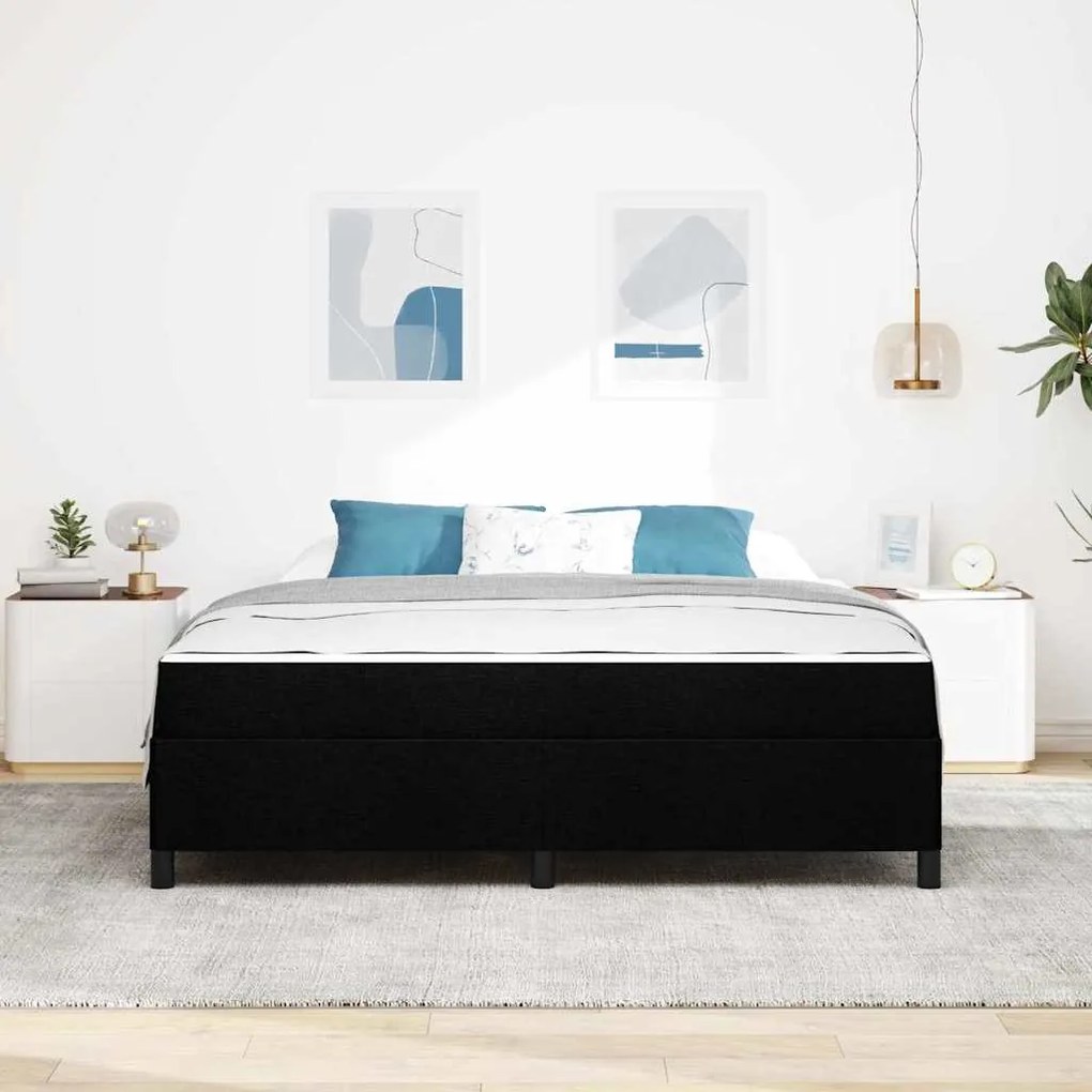 vidaXL Κρεβάτι με ελατήρια Μαύρο 180 x 200 cm