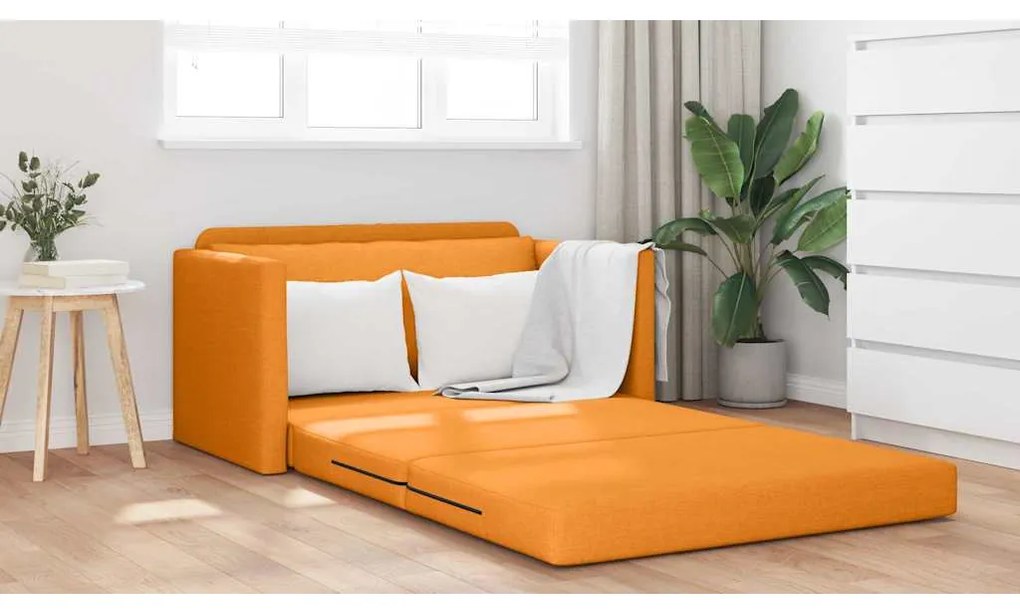 vidaXL Κρεβάτι καναπές Σκούρο κίτρινο 124 x 71 x 78 εκ ύφασμα