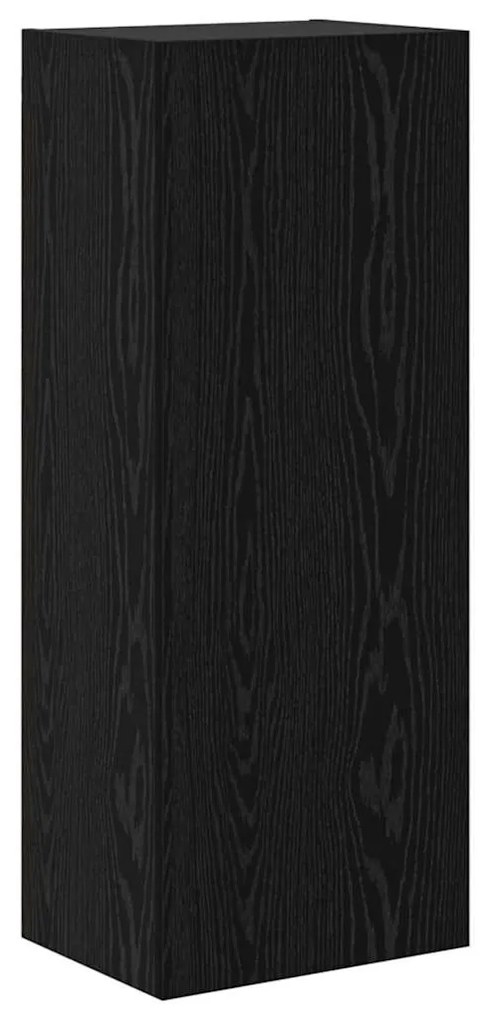 vidaXL Ντουλάπι Τηλεόρασης Τοίχου Μαύρη Οξυά 40,5 x 30 x 102 εκ.