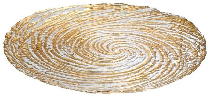 Πιατέλα Γυάλινη Στρογγυλή FL32 Fylliana Χρυσο 32x32x2 εκ. 32x32x2 εκ.