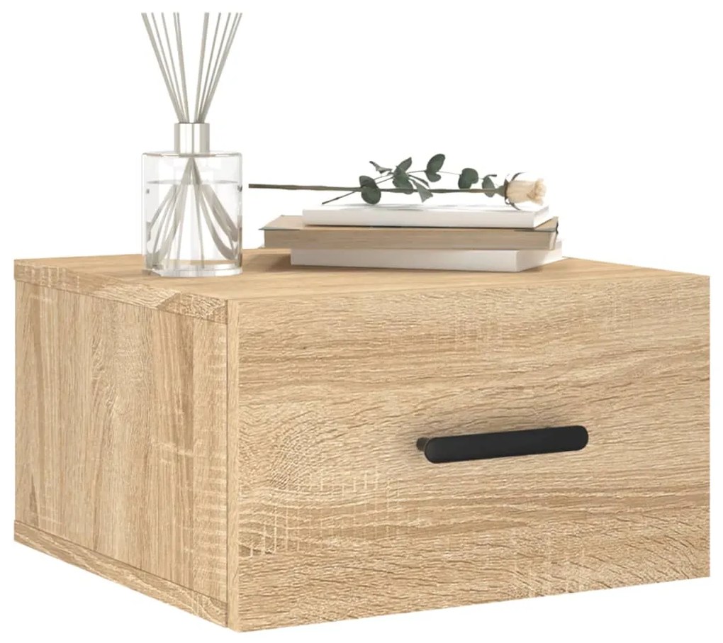vidaXL Κομοδίνα Επιτοίχια Sonoma Δρυς 35 x 35 x 20 εκ.