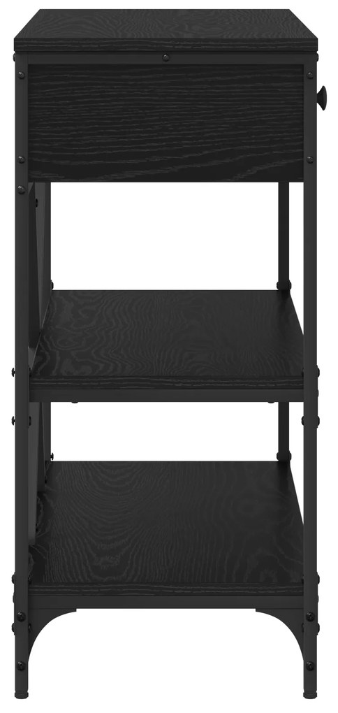 vidaXL Τραπέζι Κονσόλας Μαύρου Δρυού 100x34.5x75 εκ Επεξεργασμένο Ξύλο