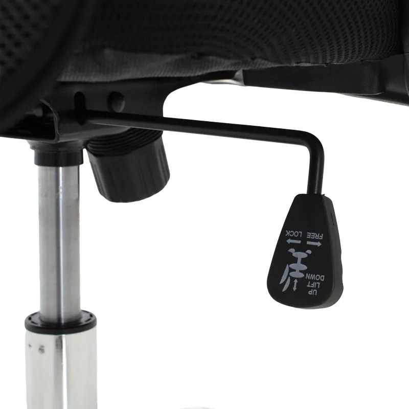 Καρέκλα γραφείου Lila II με ύφασμα mesh σε μαύρη απόχρωση 61x59x109.5-123