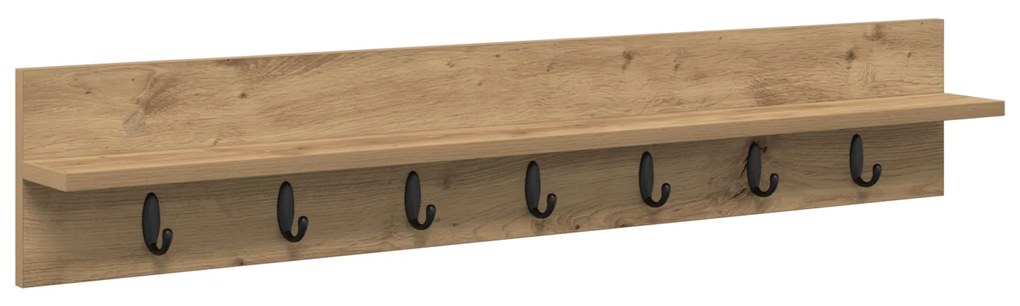 vidaXL Τοίχου Κρεμάστρα με ράφι artisan δρυς 100 x 10.5 x 18 εκ