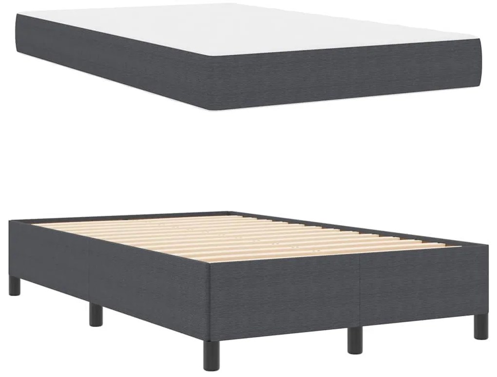 vidaXL Σκελετός Κρεβατιού Σκούρο γκρι 120 x 200 cm Βελούδο