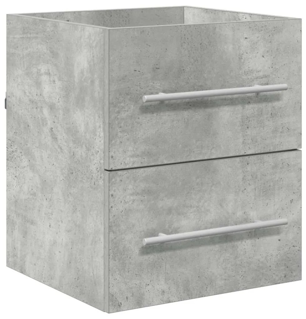 vidaXL Ντουλάπι νιπτήρα με συρτάρι Σκυρόδεμα Γκρι 38,5 x 41 x 48 εκ