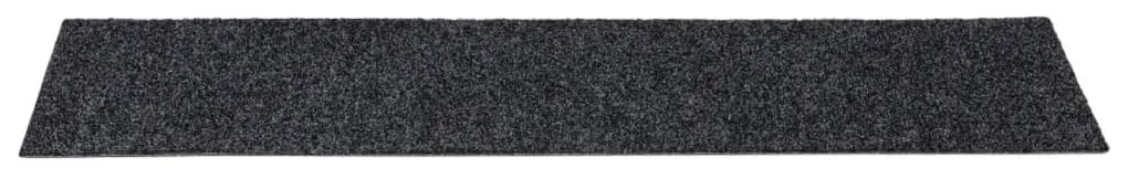 vidaXL Πατάκια Σκαλιών Αυτοκόλλητα 15 τεμ. Γκρι Ορθογώνια 76x20 εκ.