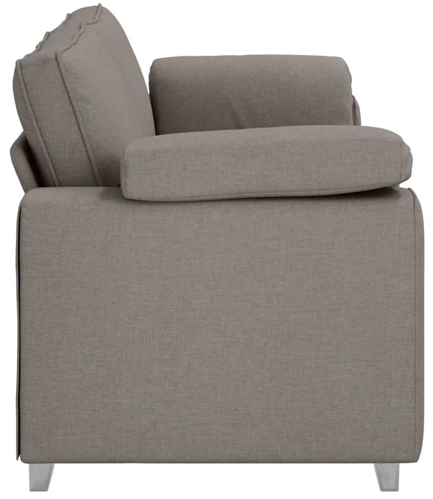 vidaXL Καναπές με μαξιλάρι Taupe 219 x 77 x 82 εκ ύφασμα