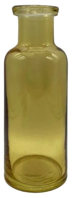 Μπουκάλι Γυάλινο Διακοσμητικό Jardin 019592 D8,8xH26cm Yellow Glass