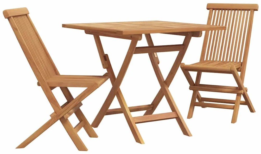 vidaXL Σετ Τραπεζαρίας Κήπου 2 pcs Καφέ Μασίφ ξύλο teak