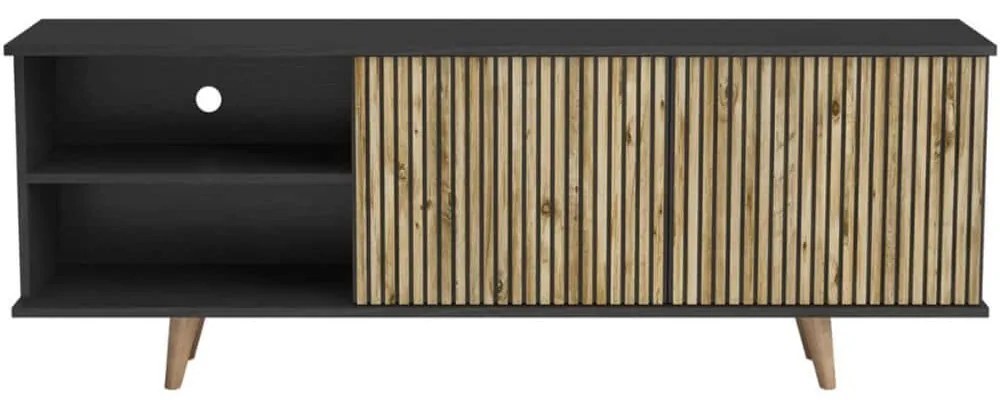 Έπιπλο Τηλεόρασης 787CDL1822 180x35x64cm Pine-Black