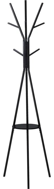 Καλόγερος Denner pakoworld μέταλλο σε μαύρη απόχρωση 48.5x48.5x180εκ