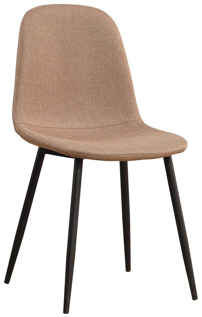 Καρέκλα ArteLibre TOUKAN Μπεζ Ύφασμα/Μέταλλο/Ξύλο 44x52x85cm