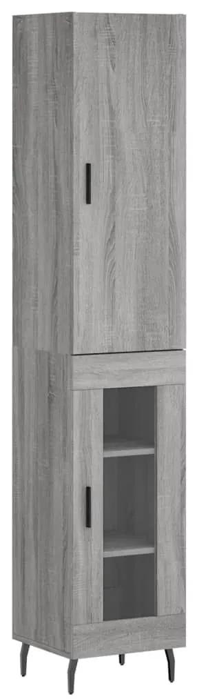 Μπουφές Sonoma Γκρι 34,5 x 34 x 180 εκ. από Επεξεργασμένο Ξύλο - Γκρι