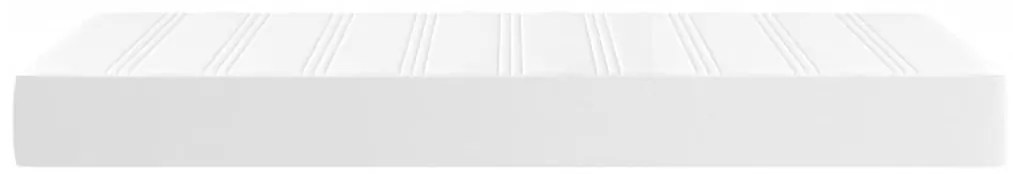 vidaXL Στρώμα με Pocket Springs Λευκό 100x200x20 εκ. Συνθετικό Δέρμα