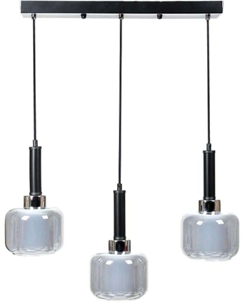 Φωτιστικό Οροφής - Ράγα 835-125-325 50x15x75cm 3xΕ27 60W Black-Silver