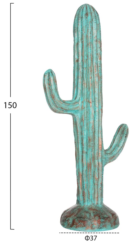ΔΙΑΚΟΣΜΗΤΙΚΟΣ ΚΑΚΤΟΣ ΔΑΠΕΔΟΥ CACTUS HM4386.03L MDF ΣΕ ΠΡΑΣΙΝΟ 63x37x150Υεκ. - 0535572 - HM4386.03L