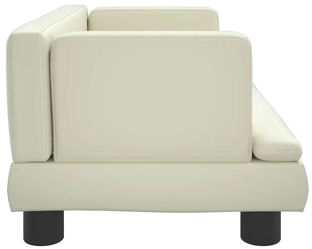 vidaXL Καναπές Παιδικός Κρεμ 60 x 40 x 30 εκ. από Συνθετικό Δέρμα