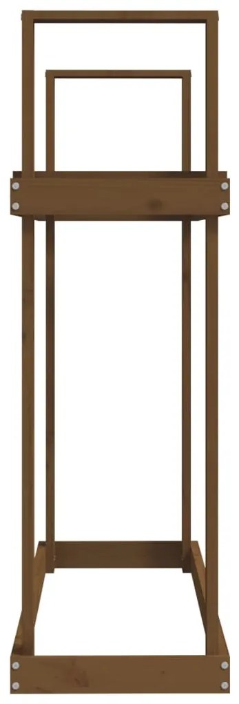 vidaXL Ραφιέρα Καυσόξυλων Καφέ Μελί 110x35x108,5 εκ. Μασίφ Ξύλο Πεύκου
