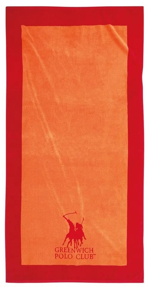 Πετσέτα Θαλάσσης 3860 Coral-Red Greenwich Polo Club Beach 90x180cm 100% Βαμβάκι