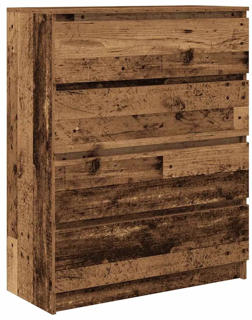 Sideboard Παλιό ξύλο 80x35x99 cm Ξύλο μηχανής - Καφέ