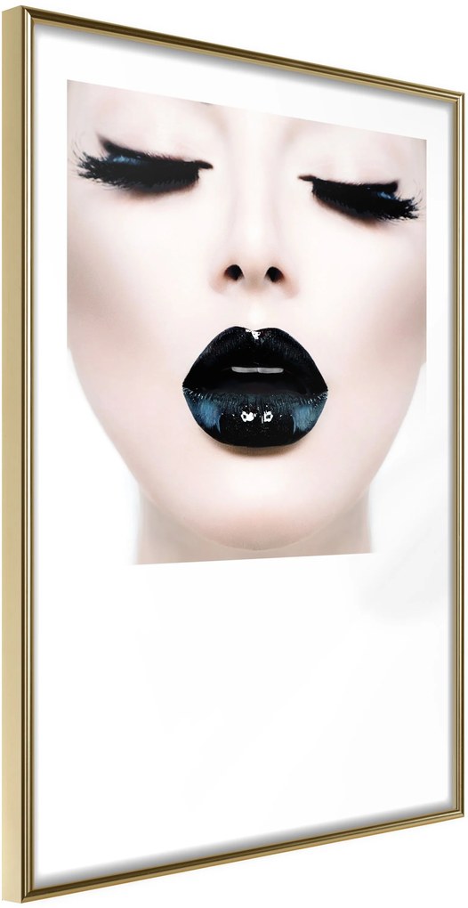 Αφίσα - Black Lipstick - 30x45 - Χρυσό - Χωρίς πασπαρτού