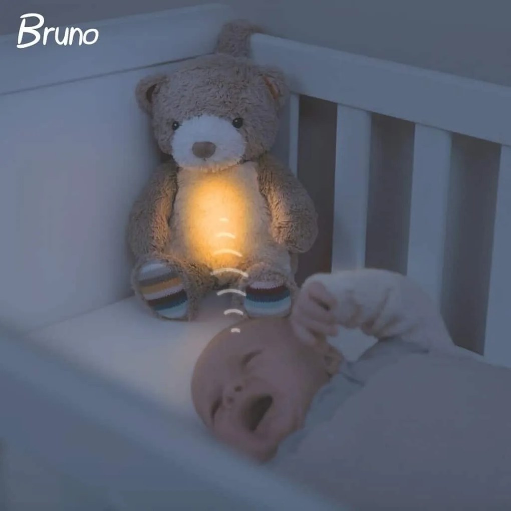 Βρεφικό Αρκουδάκι Bruno με εγγραφή φωνής &amp; λευκούς ήχους ZA-BRUNO-01 Zazu