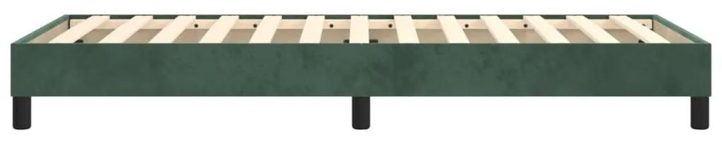 Πλαίσιο Κρεβατιού Boxspring Σκούρο Πράσινο 90x190 εκ Βελούδινο - Πράσινο