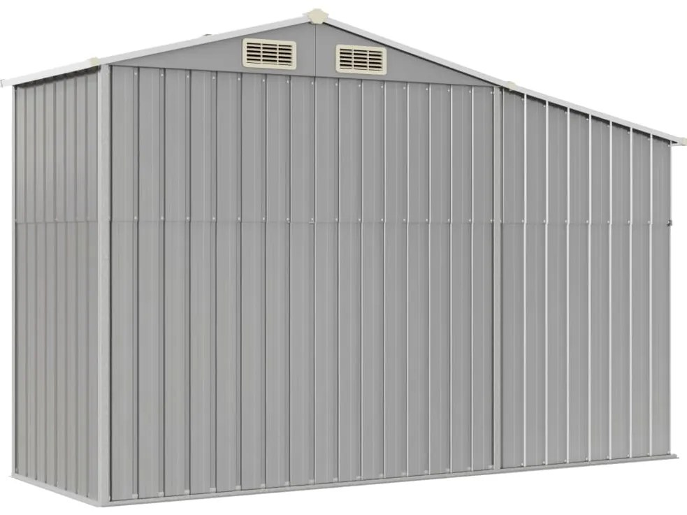 vidaXL Αποθήκη Κήπου Γκρι 277x93x179 εκ. από Γαλβανισμένο Ατσάλι