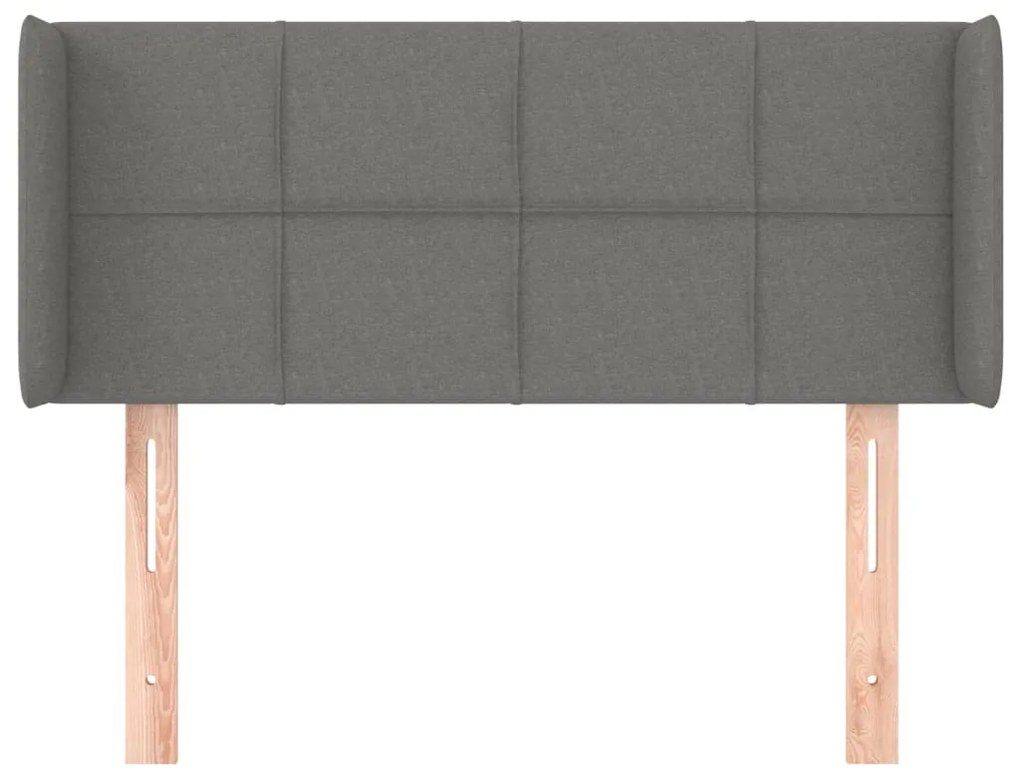 vidaXL Κεφαλάρι με Πτερύγια Σκούρο Γκρι 93x16x78/88 εκ. Υφασμάτινο