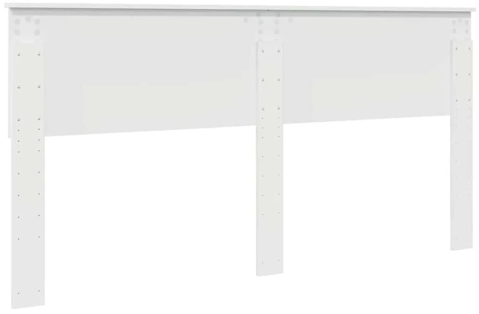 vidaXL Κεφαλάρι με κεφαλάρι Λαμπερό Λευκό 180 cm Επεξεργασμένο ξύλο