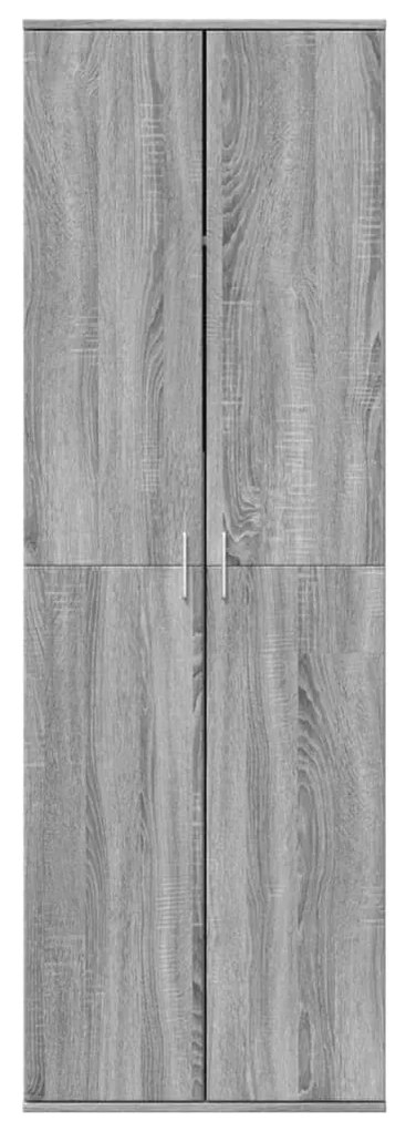 vidaXL Ντουλάπα Γκρι Sonoma 60 x 35 x 180 εκ. από Επεξ. Ξύλο