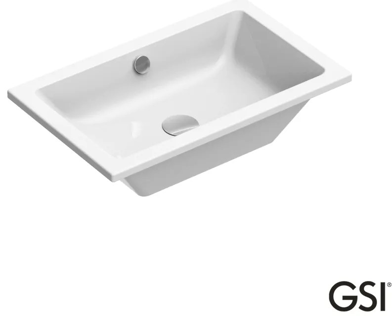 Νιπτήρας Πορσελάνης Kube 60x37 GSI White 8953-300