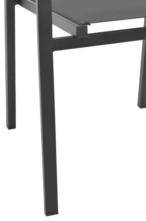 Καρέκλα - Πολυθρόνα Confidence μαύρο μέταλλο και μαύρο textilene 54x54x86 εκ. 54x54x86 εκ.