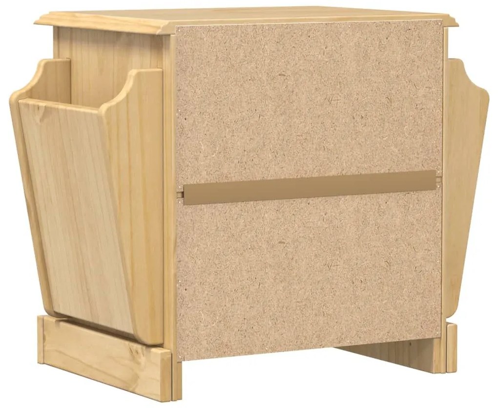 Κομοδίνο Corona 45x35x47,5 εκ. από Μασίφ Ξύλο Πεύκου - Καφέ
