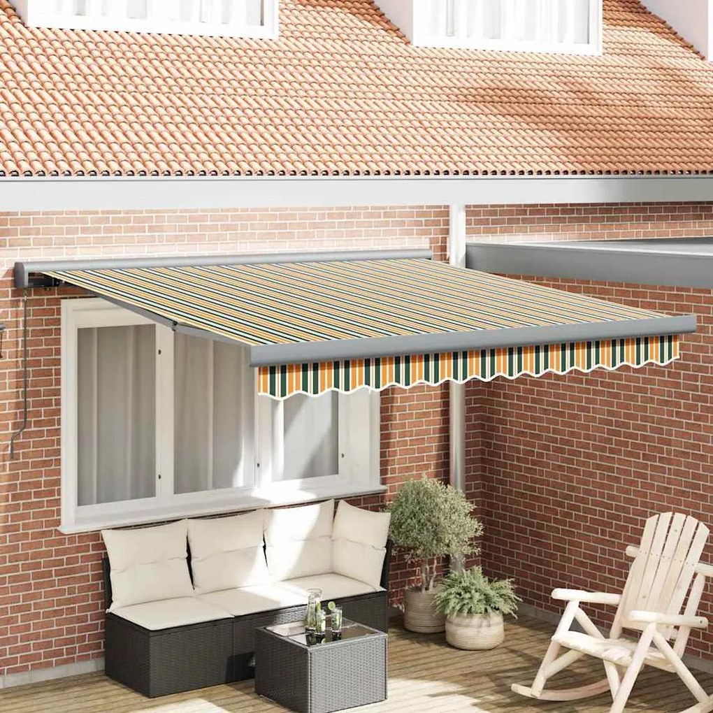 vidaXL Χειροκίνητη Σκηνή Πράσινη Και Κίτρινη 350x250 εκ