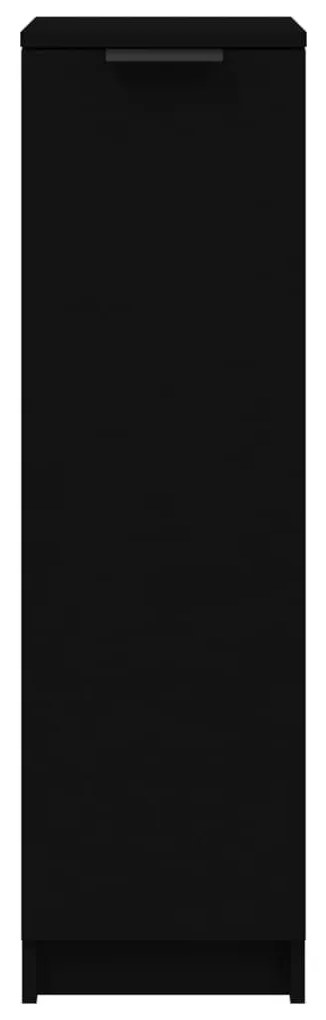 Παπουτσοθήκη Μαύρη 30 x 35 x 100 εκ. από Επεξεργασμένο Ξύλο - Μαύρο