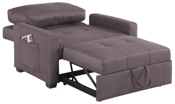 ΠΟΛΥΘΡΟΝΑ-ΚΡΕΒΑΤΙ KANNA HM3083.01 ΚΑΦΕ ΥΦΑΣΜΑ 112x96x85Υεκ.