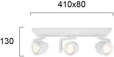 Ράγα Viokef Magma 3φωτη-Leuko