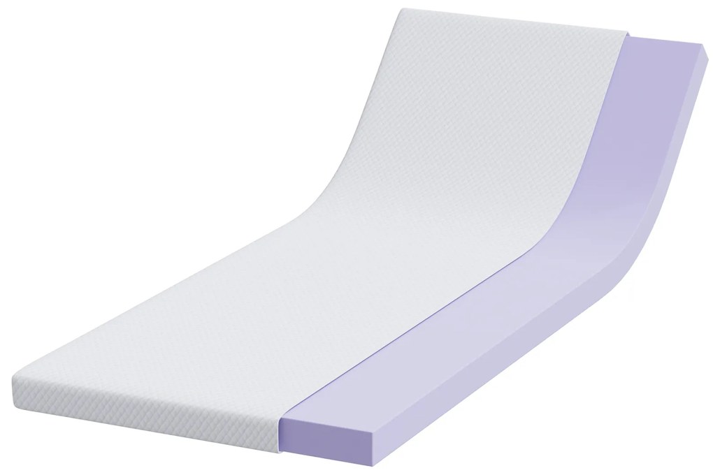 vidaXL Στρώματα Λευκό 70 x 200 cm 100% ύφασμα πολυεστέρα με τζακάρ