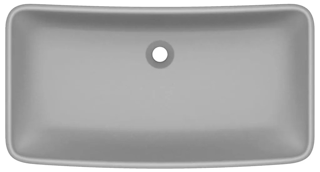 vidaXL Νιπτήρας Πολυτελής Ορθογώνιος Αν. Γκρι Ματ 71x38 εκ. Κεραμικός