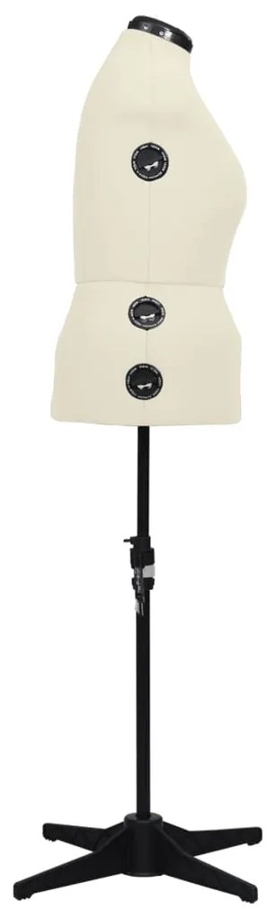 vidaXL Κούκλα Ραπτικής Ρυθμιζόμενη Γυναικεία Κρεμ L Μέγεθος 44-50