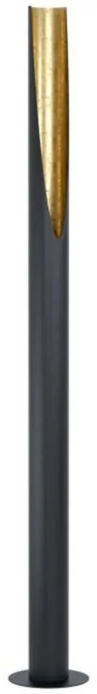 Φωτιστικό Δαπέδου 39759 Prebone GU10/1 Black-Gold Eglo Μέταλλο,Αλουμίνιο