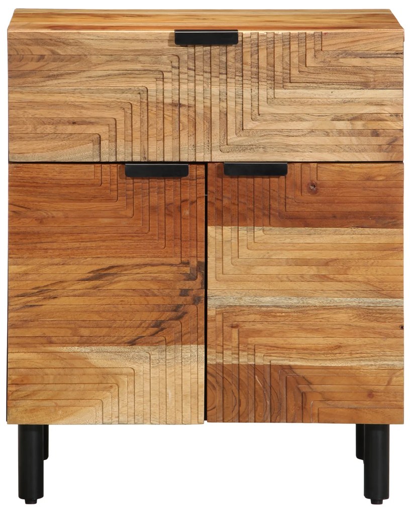 vidaXL Κομοδίνο 50x33x60 εκ Από μασίφ ξύλο ακακίας