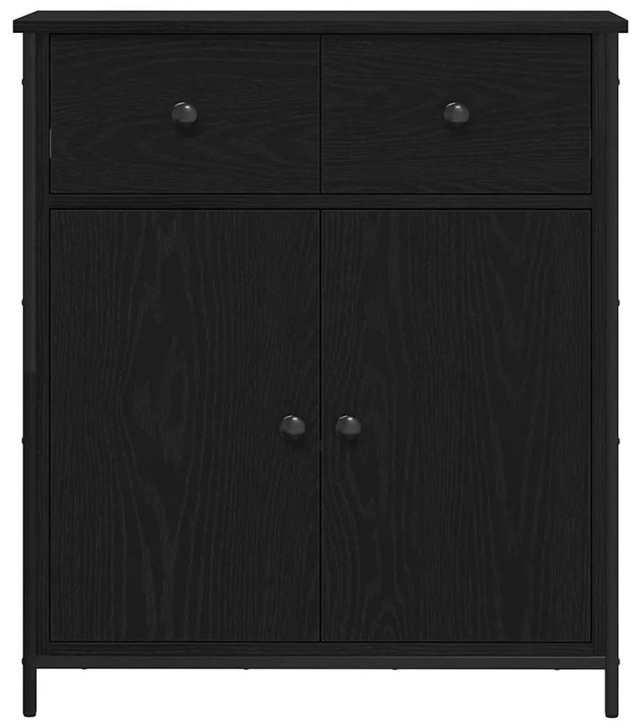vidaXL Πλαϊνό γραφείο Μαύρη δρυς 70 x 30 x 80 εκ. Επεξεργασμένο ξύλο
