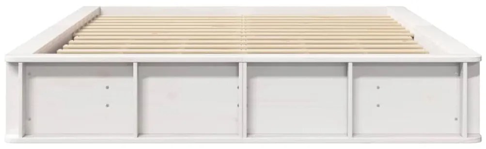 vidaXL Σκελετός Κρεβατιού Λευκό 210 x 178 x 30 εκ Στερεά ξυλεία πεύκου